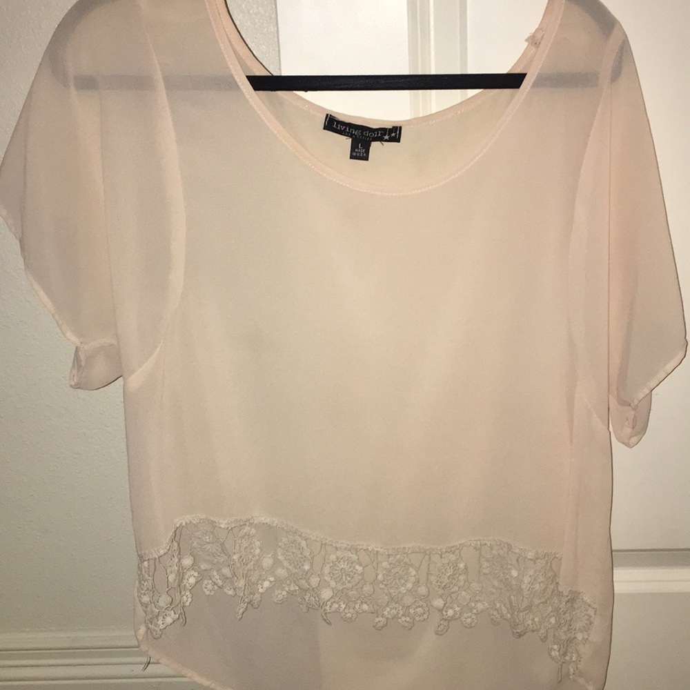 Baby Pink lace-her top